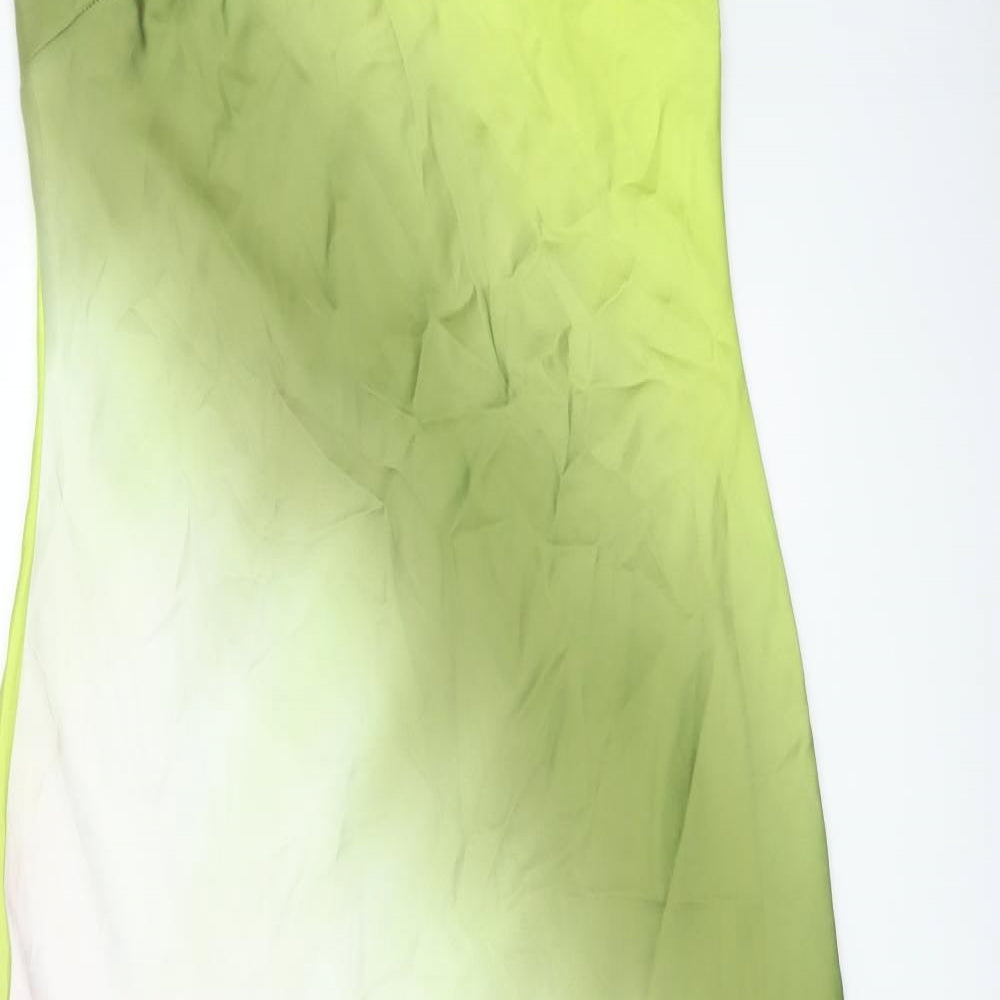 Zara Womens Multicoloured Polyester A-Line Size L One Shoulder Pullover