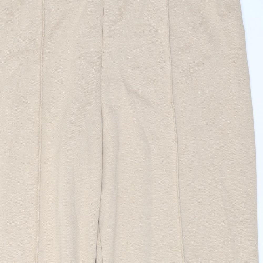 Marks and Spencer Womens Beige Polyester Trousers Size 20 L29 in Regular