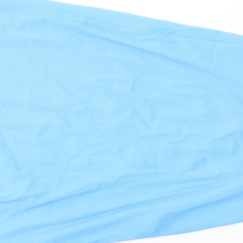 Finery Womens Blue Polyester A-Line Size 18 Mock Neck Zip
