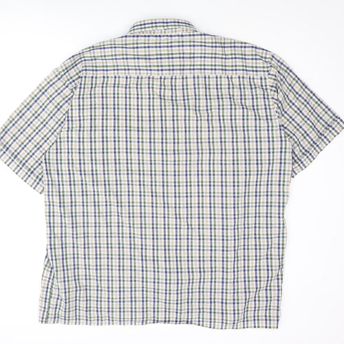 Champion Mens Multicoloured Check Cotton Button-Up Size 2XL Collared Button - Logo