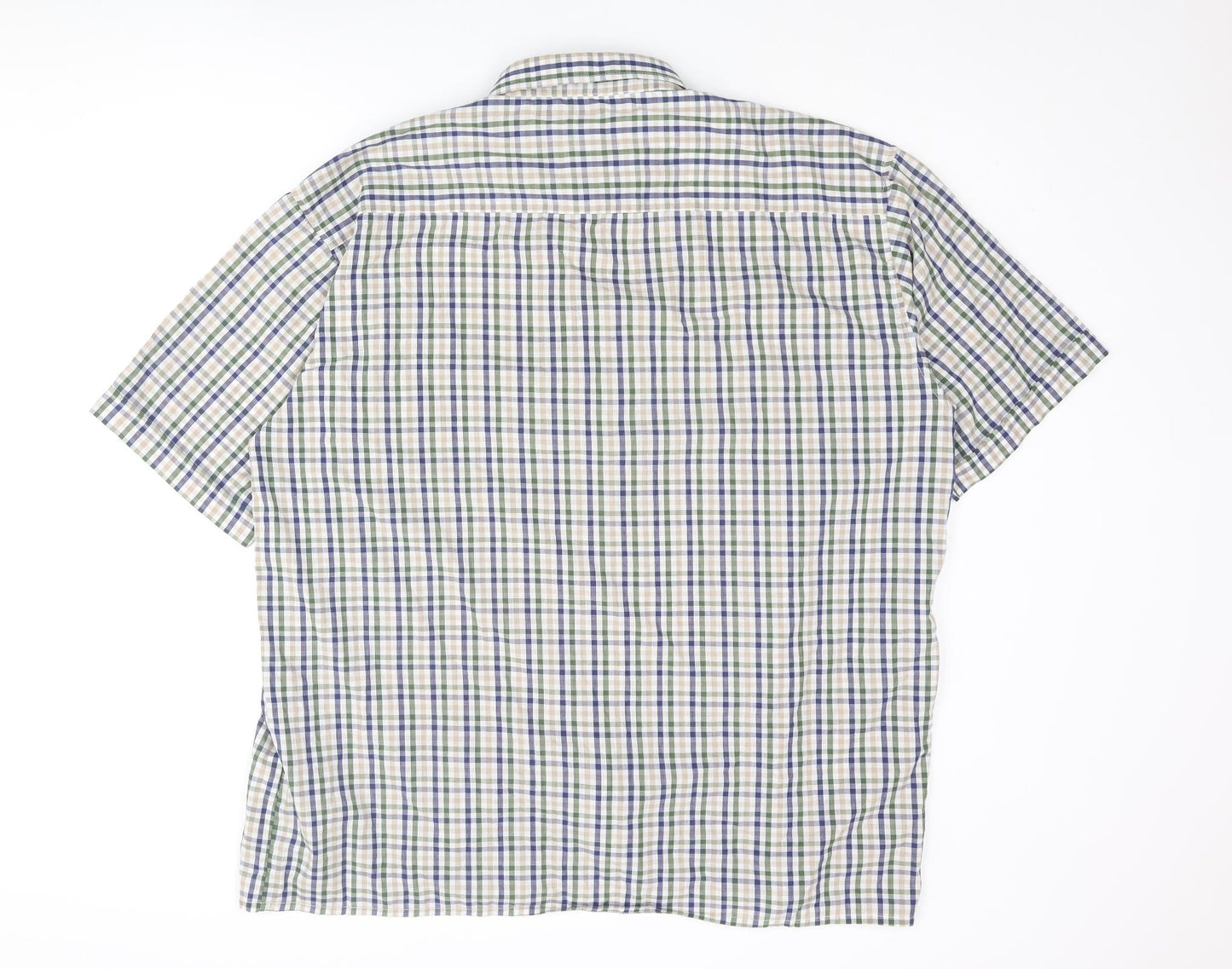 Champion Mens Multicoloured Check Cotton Button-Up Size 2XL Collared Button - Logo