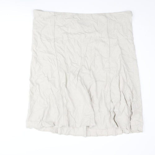 Bonmarché Womens Beige Linen Trumpet Skirt Size 22