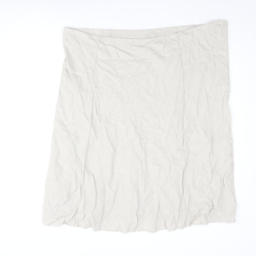 Bonmarché Womens Beige Linen Trumpet Skirt Size 22