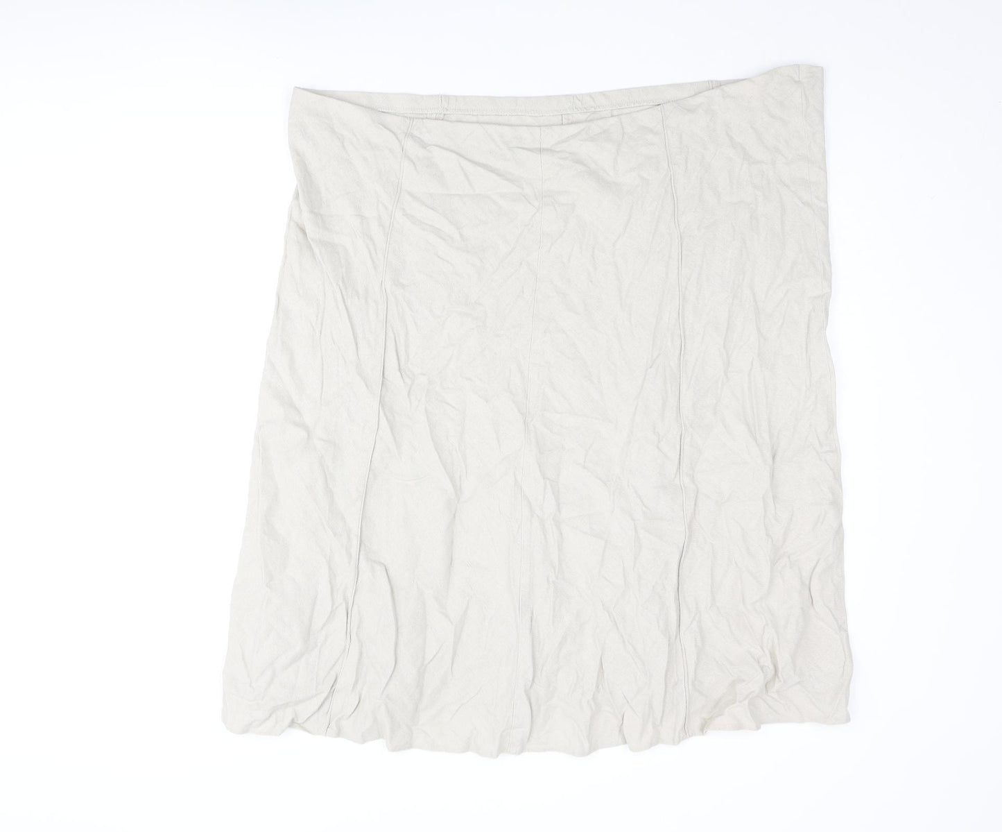 Bonmarché Womens Beige Linen Trumpet Skirt Size 22