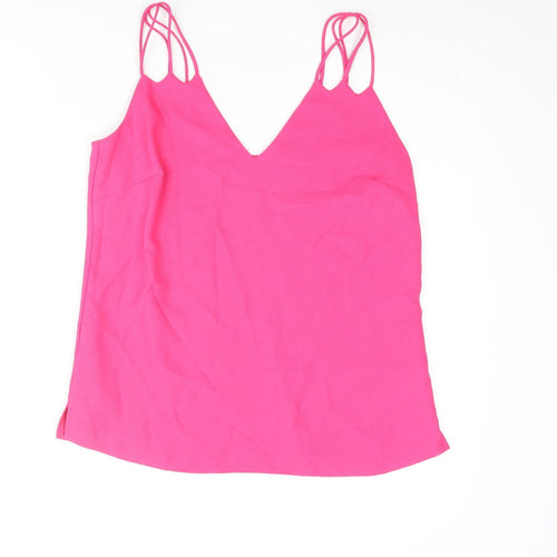 Coast Womens Pink Polyester Camisole Blouse Size 10 V-Neck