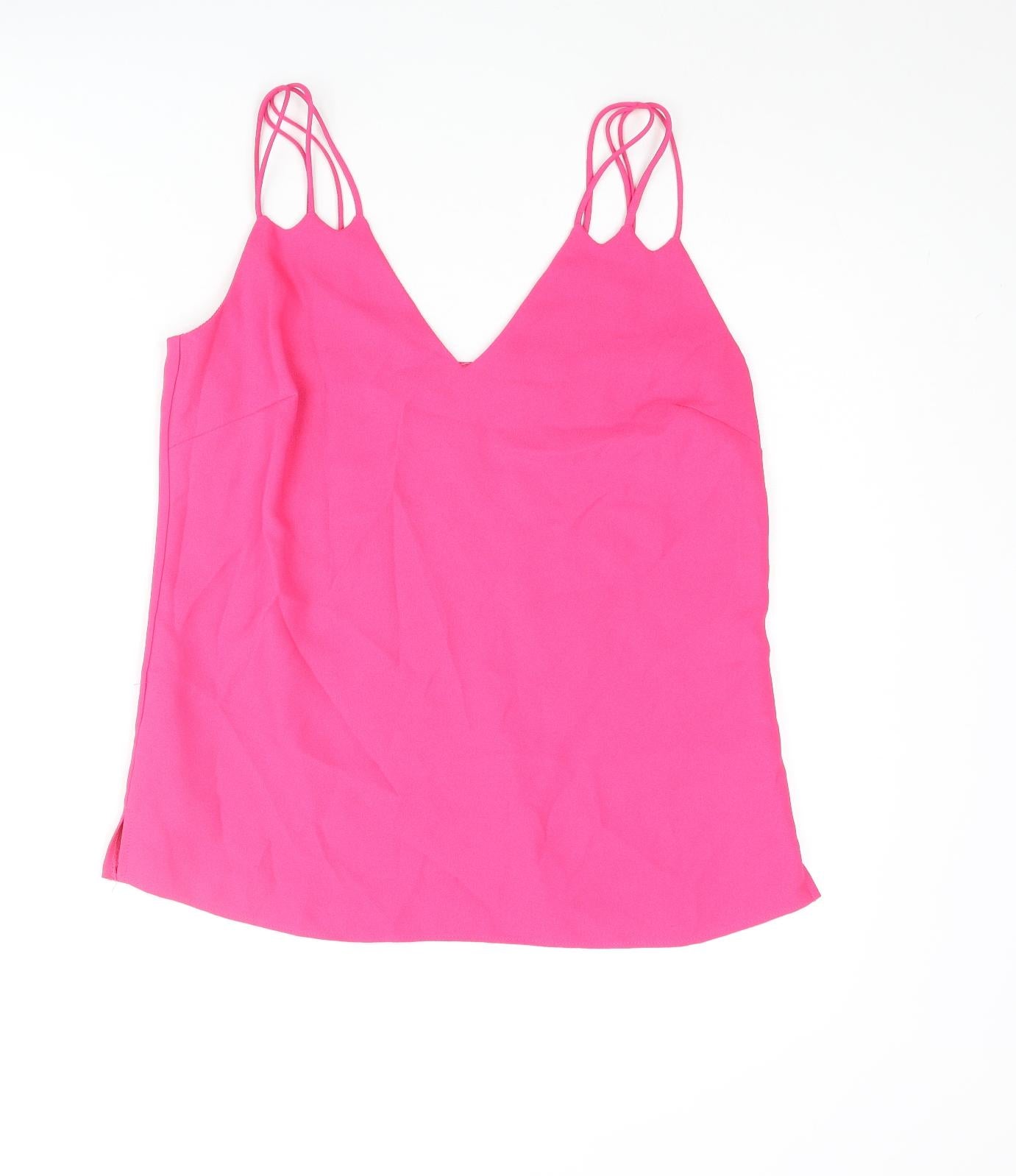 Coast Womens Pink Polyester Camisole Blouse Size 10 V-Neck