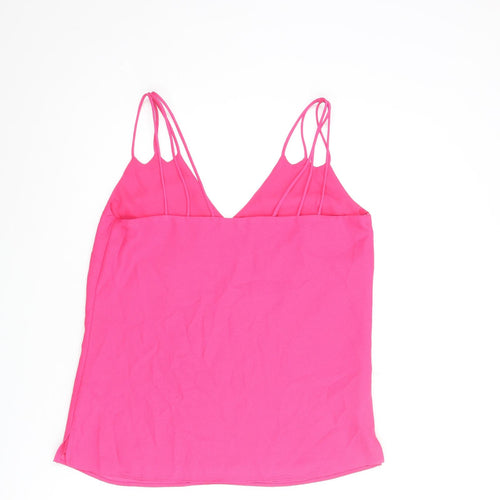 Coast Womens Pink Polyester Camisole Blouse Size 10 V-Neck