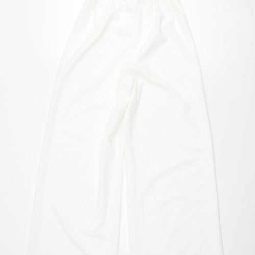 River Island Womens White Polyester Trousers Size 6 L29 in Regular