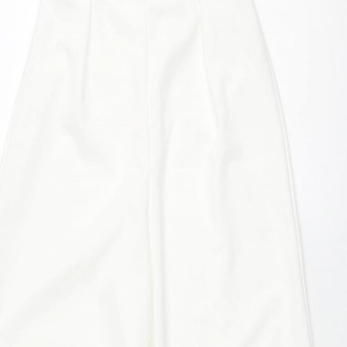 River Island Womens White Polyester Trousers Size 6 L29 in Regular