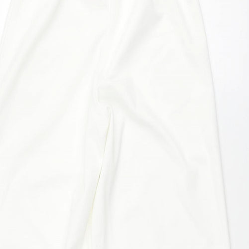 River Island Womens White Polyester Trousers Size 6 L29 in Regular