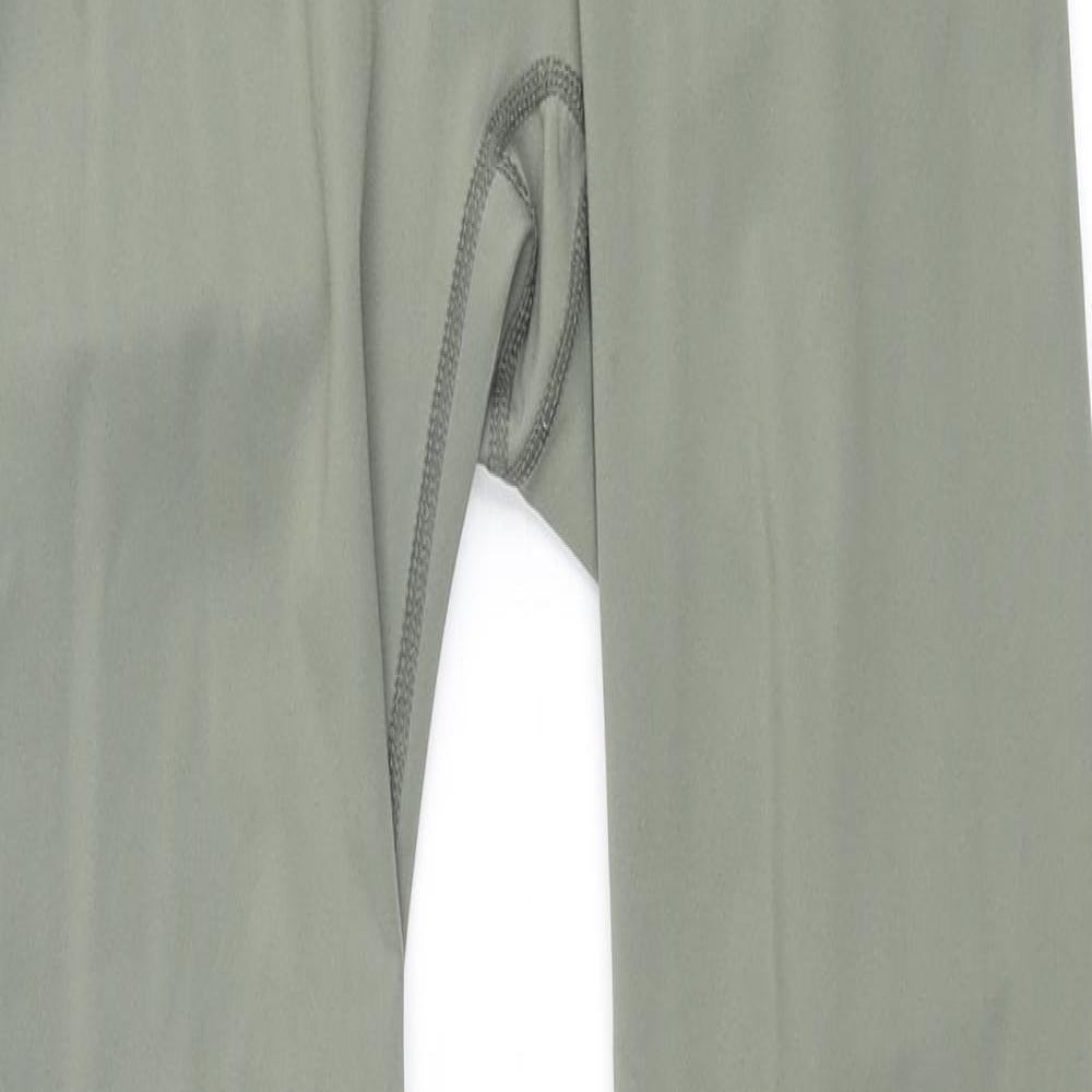 Misspap Womens Green Polyamide Cropped Leggings Size XS L27 in Regular Pullover - Logo