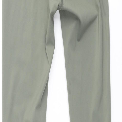 Misspap Womens Green Polyamide Cropped Leggings Size XS L27 in Regular Pullover - Logo