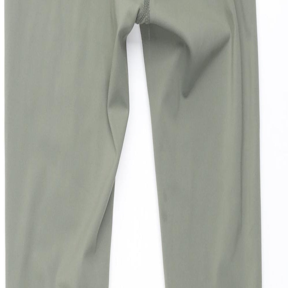 Misspap Womens Green Polyamide Cropped Leggings Size XS L27 in Regular Pullover - Logo
