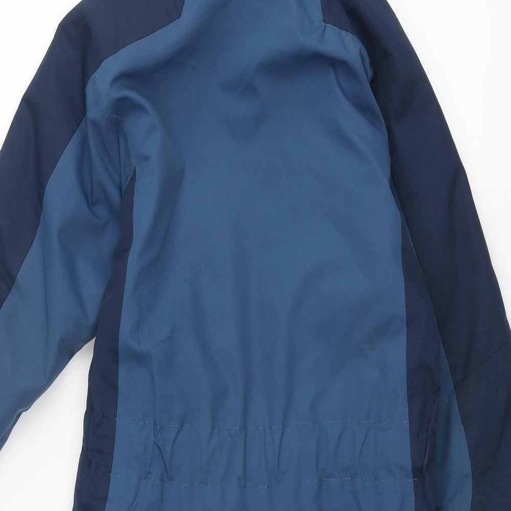 Tenson Boys Blue Colourblock Ski Salopettes Snowsuit Size 3-4 Years Zip - Foot Stirrup Reflective Detail