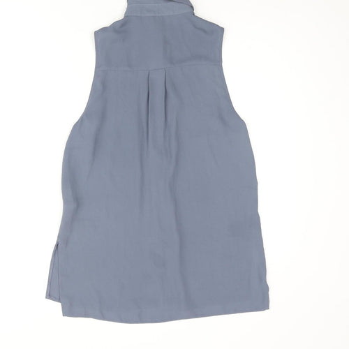 New Look Womens Blue Polyester Camisole Blouse Size 8 Collared