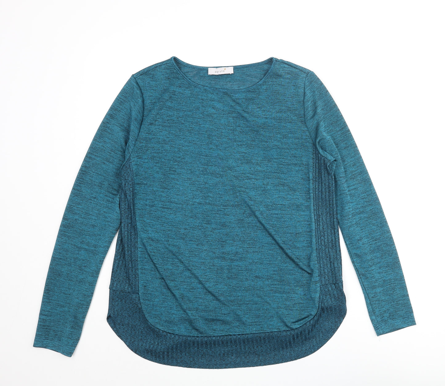 Per Una Womens Blue Round Neck Polyester Pullover Jumper Size 12