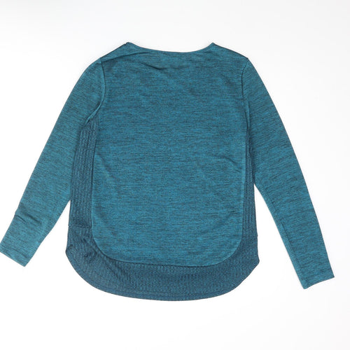 Per Una Womens Blue Round Neck Polyester Pullover Jumper Size 12