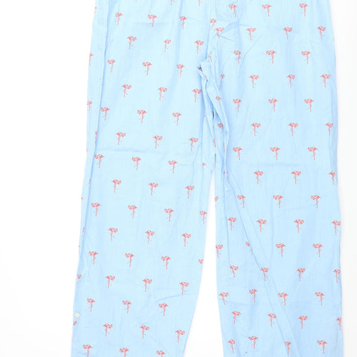 Gap Womens Blue Geometric Cotton Cami Pyjama Pants Size L Drawstring - Flamingo Print