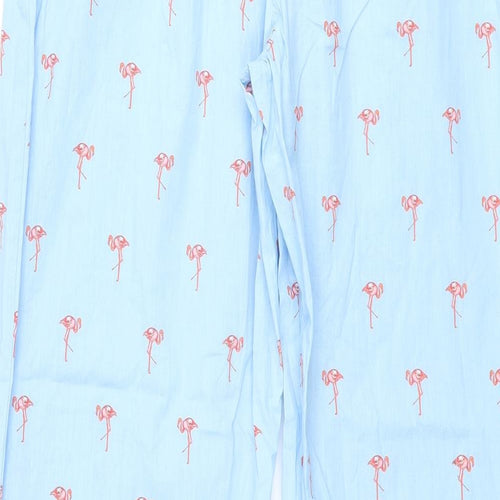 Gap Womens Blue Geometric Cotton Cami Pyjama Pants Size L Drawstring - Flamingo Print