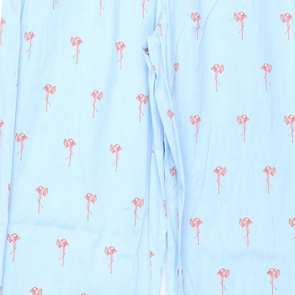 Gap Womens Blue Geometric Cotton Cami Pyjama Pants Size L Drawstring - Flamingo Print