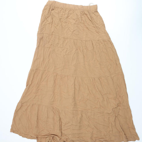 Select Womens Brown Viscose Maxi Skirt Size 18