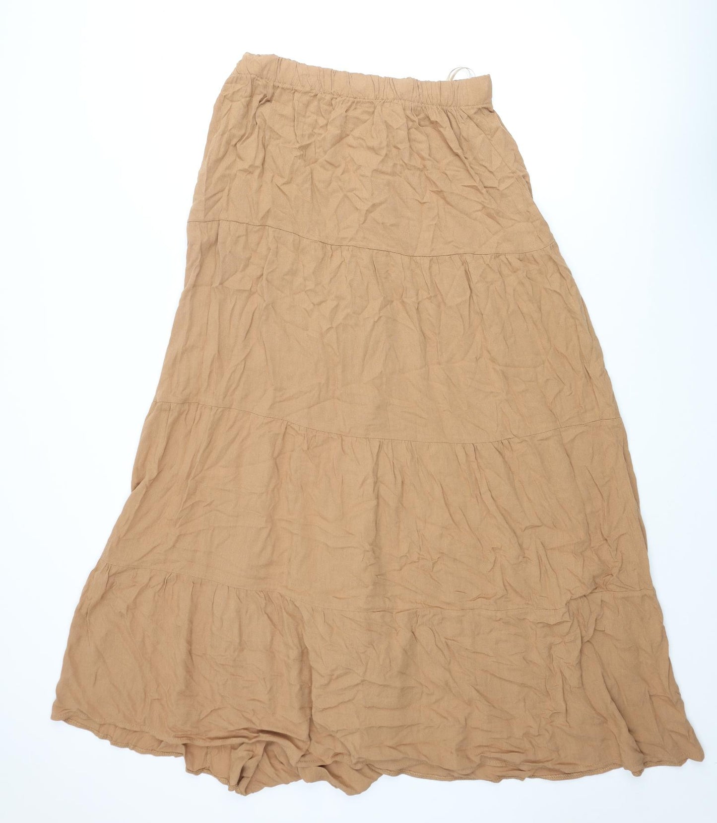 Select Womens Brown Viscose Maxi Skirt Size 18