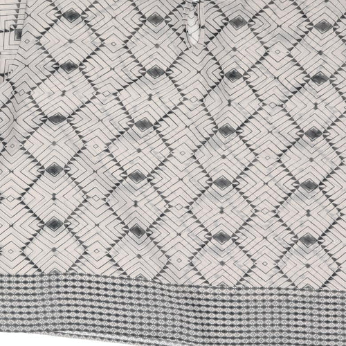 Autograph Womens Grey Geometric Polyester Basic Blouse Size 22 Round Neck - Semi Sheer