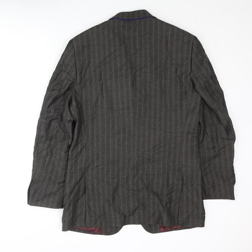 Ted Baker Mens Brown Striped Wool Jacket Suit Jacket Size 38 Regular
