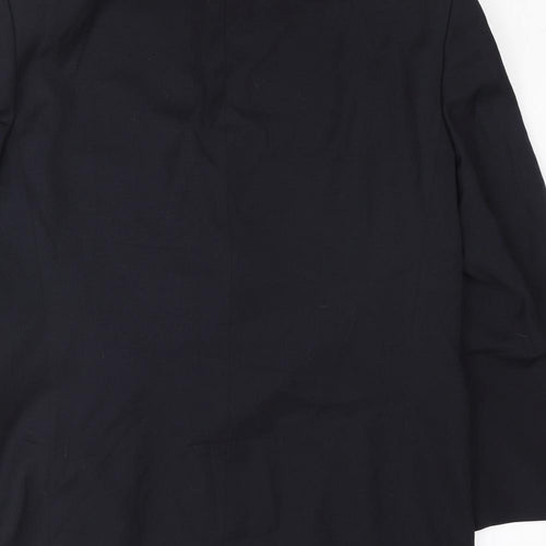 Van Kollem Mens Blue Polyester Jacket Suit Jacket Size 44 Regular