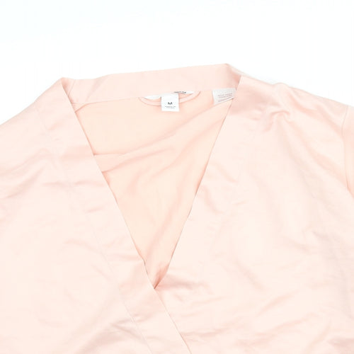 H&M Womens Pink Polyester Kimono Blouse Size M V-Neck