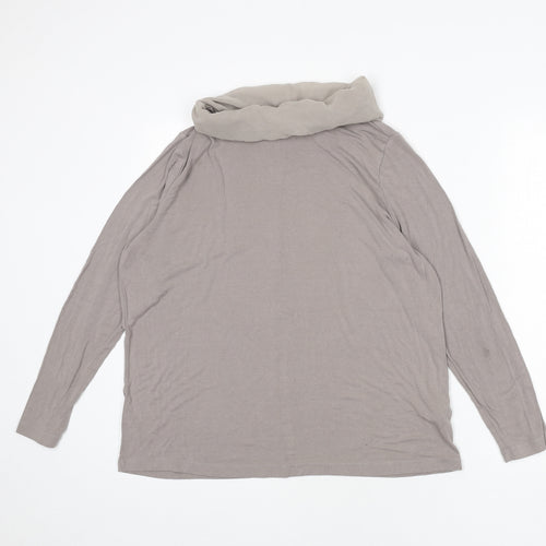 Betty Barclay Womens Beige Viscose Basic T-Shirt Size 18 Roll Neck