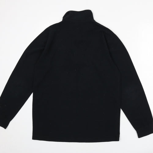 Cross Mens Black Polyester Henley Sweatshirt Size M