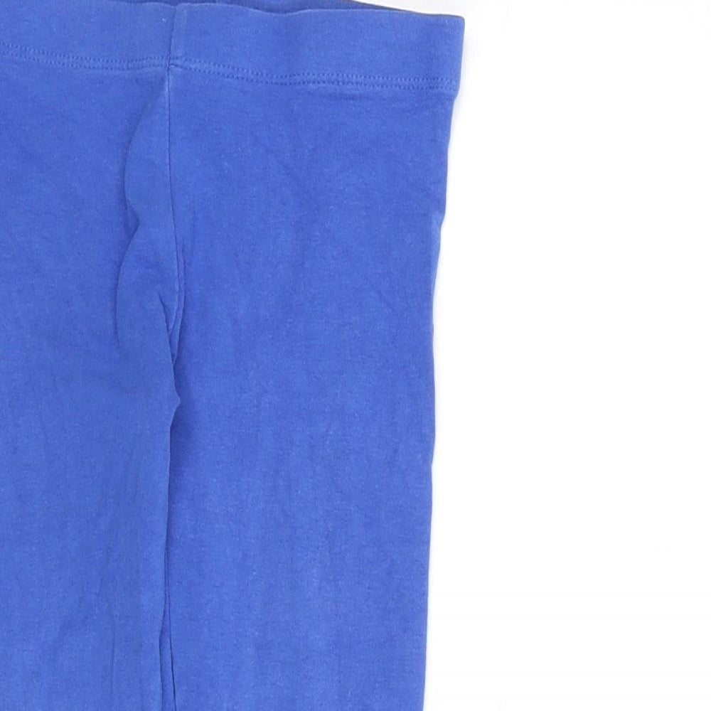 NEXT Girls Blue Cotton Capri Trousers Size 3 Years Regular Pullover - Leggings