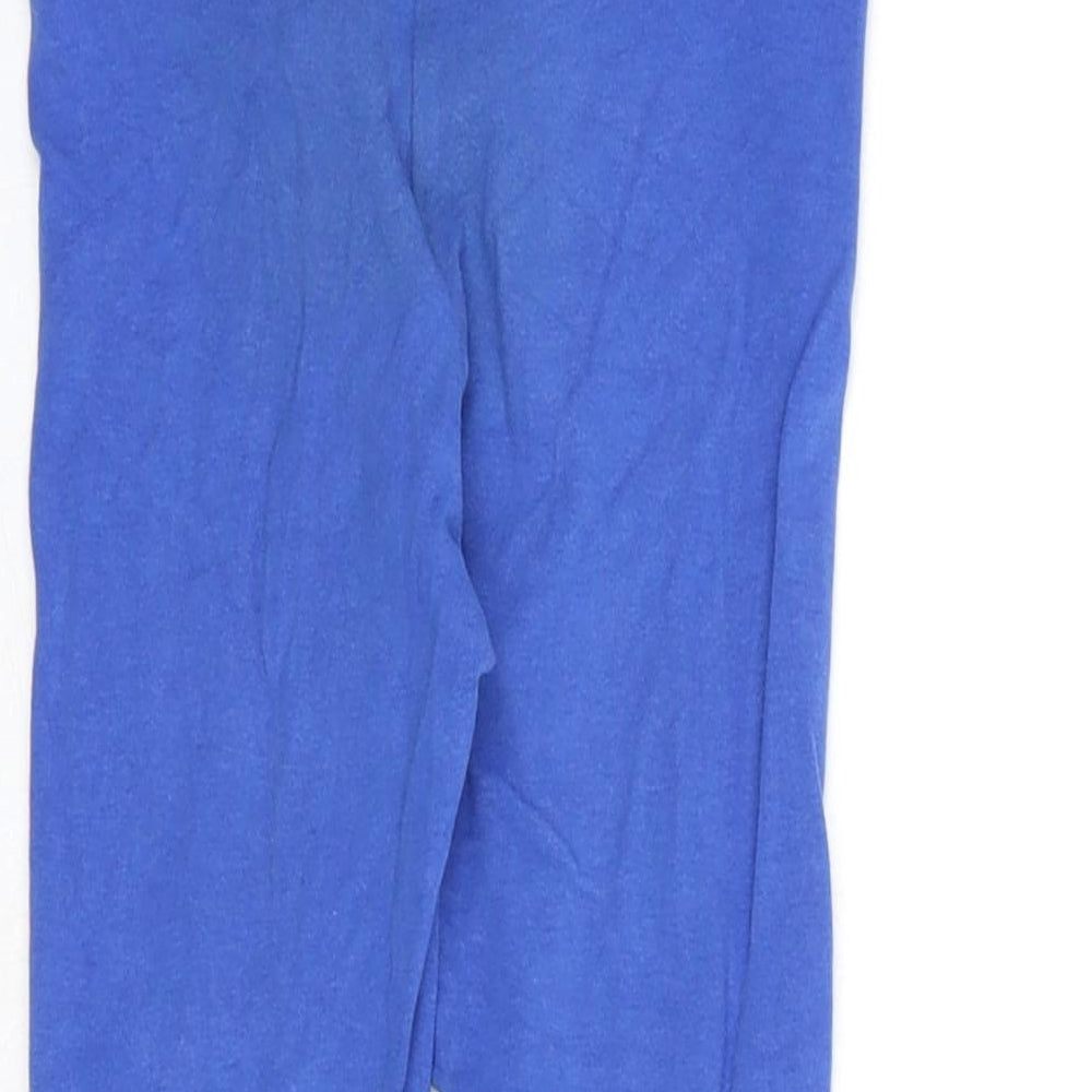 NEXT Girls Blue Cotton Capri Trousers Size 3 Years Regular Pullover - Leggings