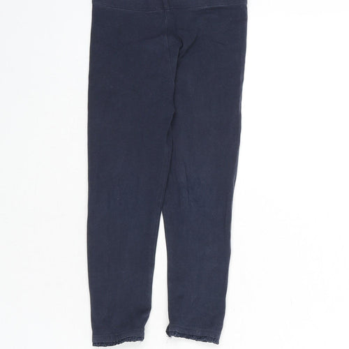 NEXT Girls Blue Cotton Capri Trousers Size 3-4 Years Regular Pullover - Leggings