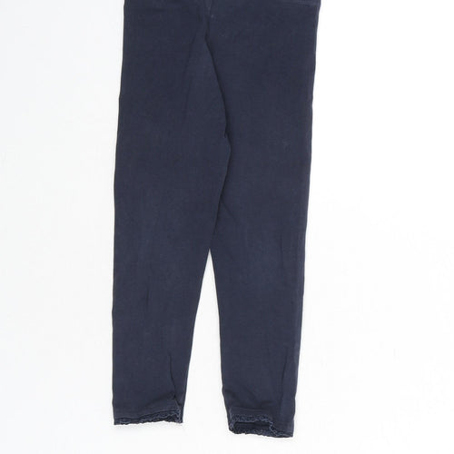 NEXT Girls Blue Cotton Capri Trousers Size 3-4 Years Regular Pullover - Leggings