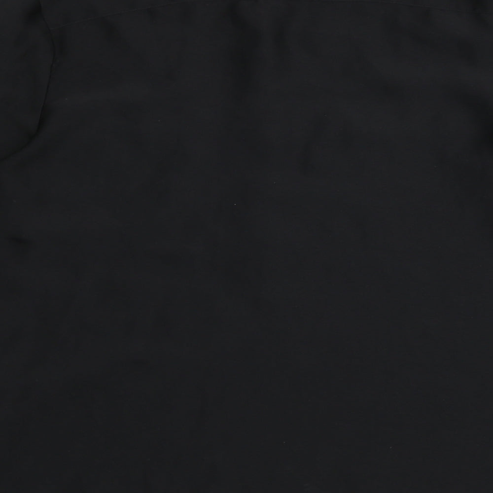H&M Womens Black Polyester Basic Blouse Size 12 Round Neck