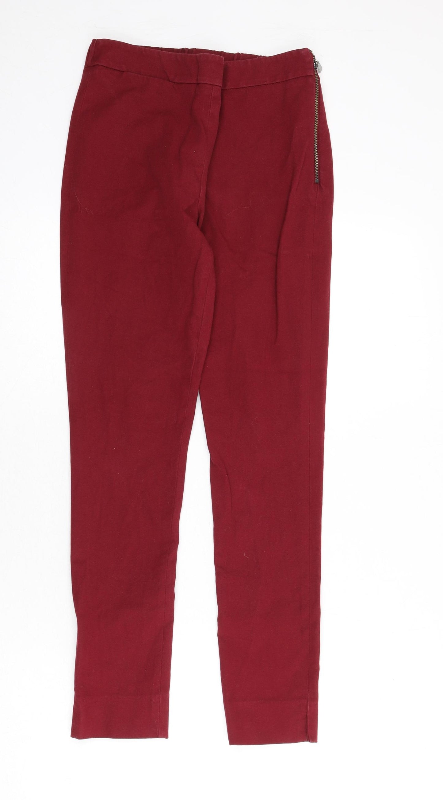 French Connection Womens Red Cotton Skinny Jeans Size 10 L26 in Regular Zip