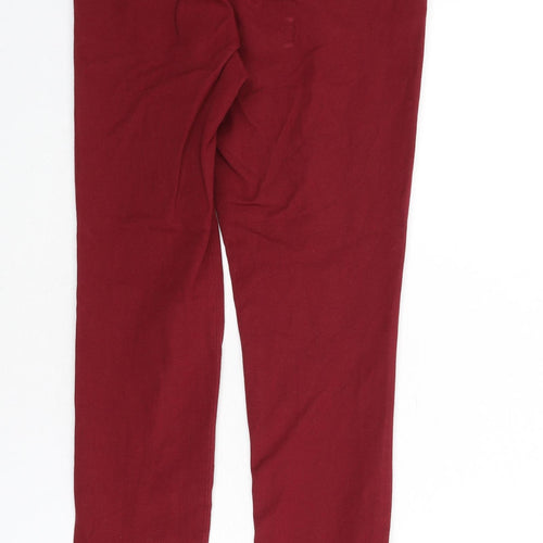 French Connection Womens Red Cotton Skinny Jeans Size 10 L26 in Regular Zip