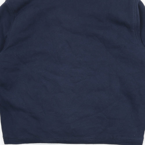 GOODMOVE Mens Blue Varsity Jacket Jacket Size L Snap