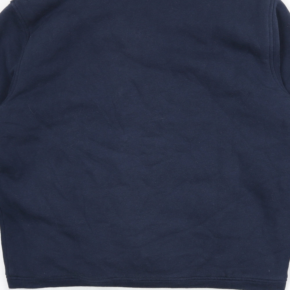 GOODMOVE Mens Blue Varsity Jacket Jacket Size L Snap