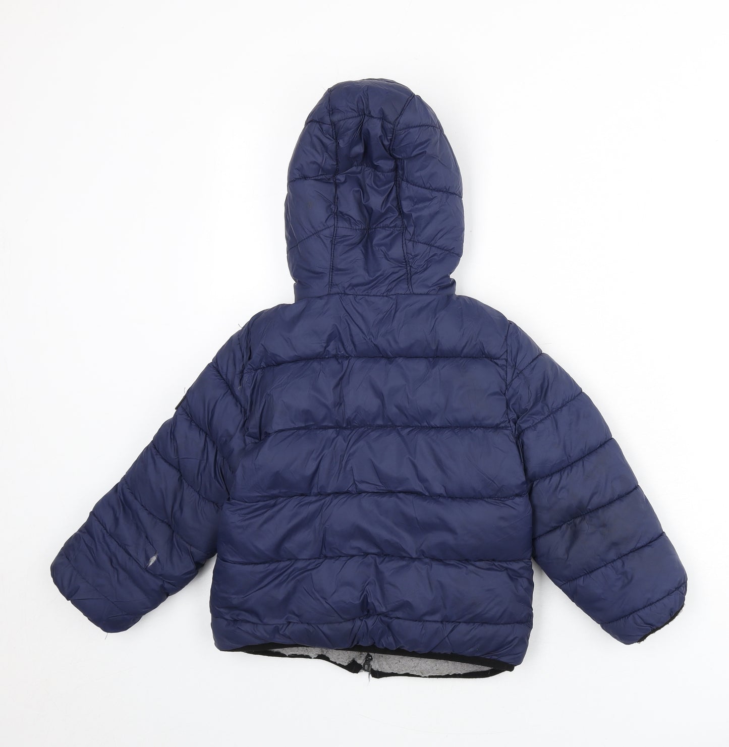 DKNY Boys Blue Puffer Jacket Coat Size 5-6 Years Zip