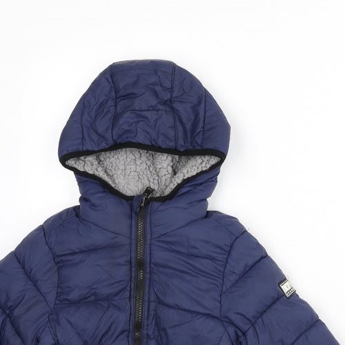 DKNY Boys Blue Puffer Jacket Coat Size 5-6 Years Zip