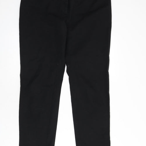 Alfani Womens Black Cotton Trousers Size 16 L28 in Regular Zip