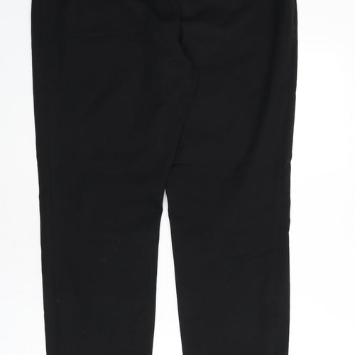 Alfani Womens Black Cotton Trousers Size 16 L28 in Regular Zip