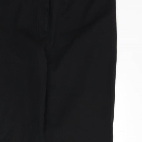 Alfani Womens Black Cotton Trousers Size 16 L28 in Regular Zip