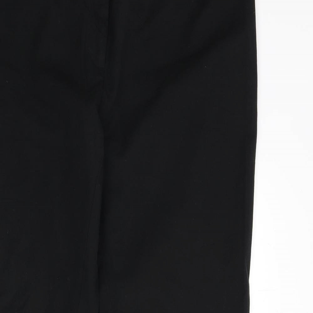 Alfani Womens Black Cotton Trousers Size 16 L28 in Regular Zip