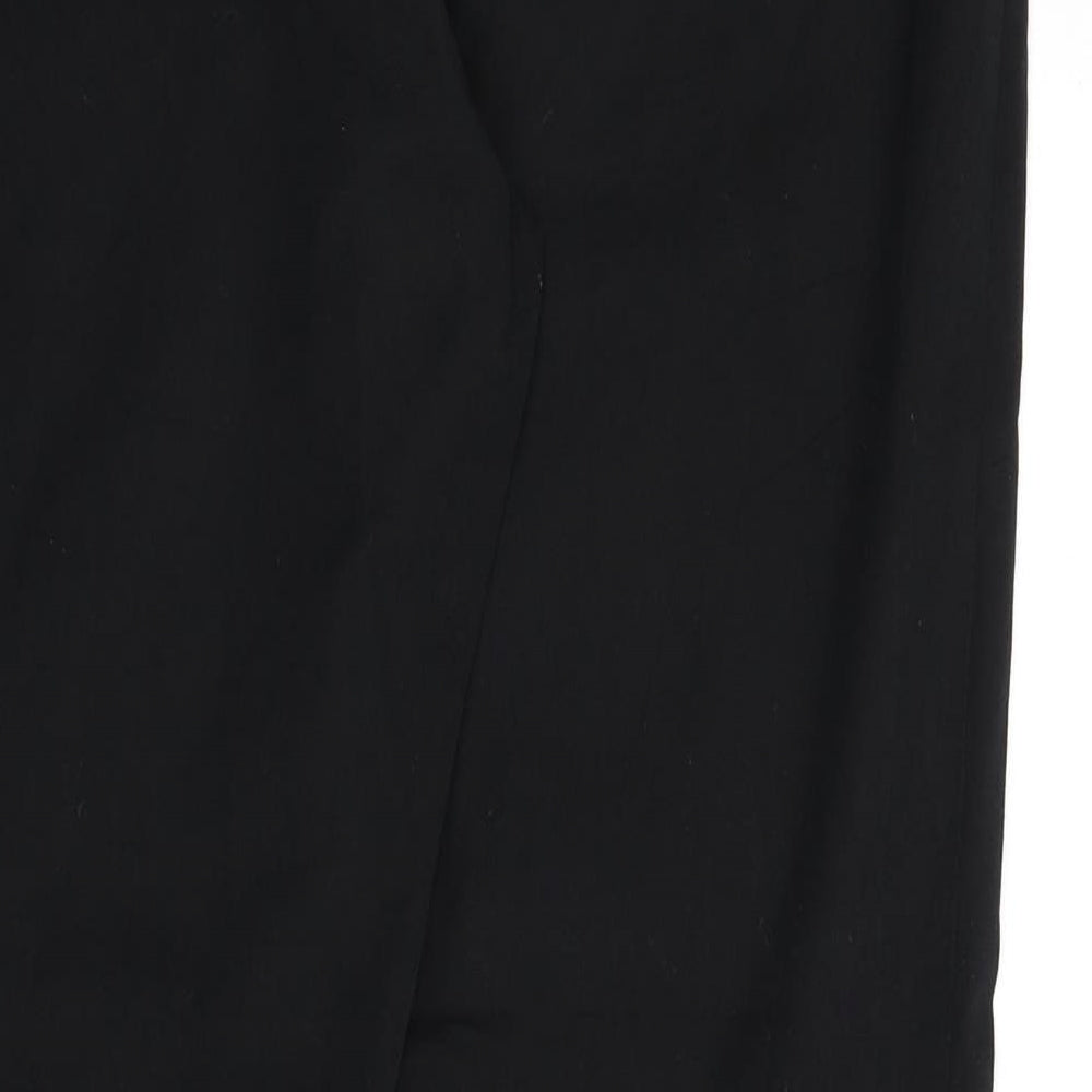 Alfani Womens Black Cotton Trousers Size 16 L28 in Regular Zip