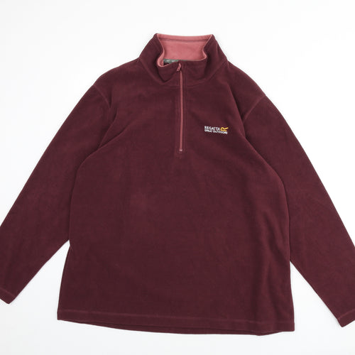 Regatta Womens Purple Polyester Pullover Sweatshirt Size 18 Zip