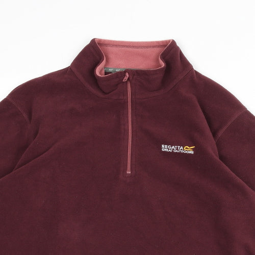 Regatta Womens Purple Polyester Pullover Sweatshirt Size 18 Zip